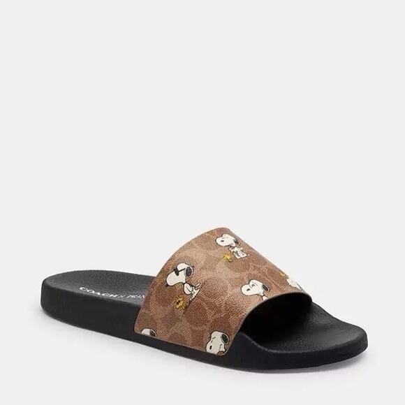 NWT Coach X Peanuts Woman Udele Sport Slide Snoopy CBM96 US6 - Picture 4 of 7
